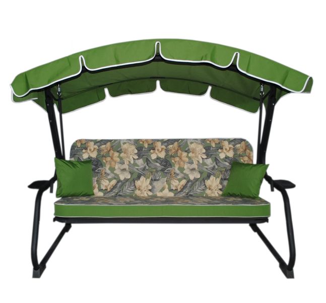 Садова диван-гойдалка Ost-Fran MALTA лонета Versalles Flor Verde/тексілк 23003 3611 фото