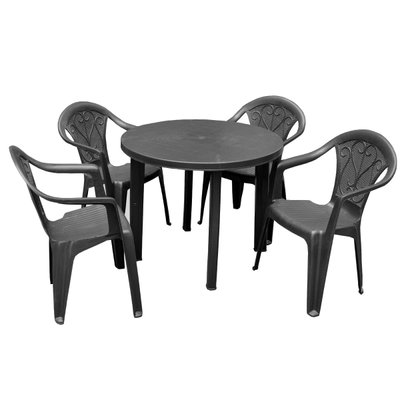 Набір Progarden стіл Tondo і 4 крісла Altea антрацит 2845 фото